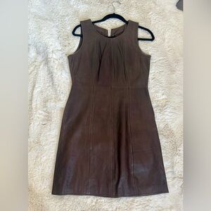 Barneys Brown Leather Dress